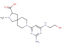 8-{2-amino-6-[(2-hydroxyethyl)amino]-4-pyrimidinyl}-2-methyl-2,8-diazaspiro[4.5]decane-3-carboxylic acid