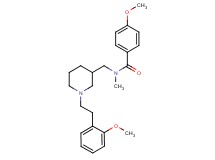 4-methoxy-N-({1-[2-(2-methoxyphenyl)ethyl]-3-piperidinyl}methyl)-N-methylbenzamide