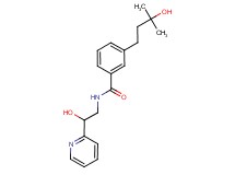 3-(3-hydroxy-3-methylbutyl)-N-[2-hydroxy-2-(2-pyridinyl)ethyl]benzamide