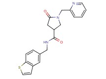 N-(1-benzothien-5-ylmethyl)-5-oxo-1-(2-pyridinylmethyl)-3-pyrrolidinecarboxamide