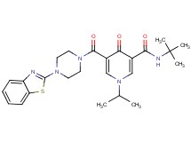 5-{[4-(1,3-benzothiazol-2-yl)-1-piperazinyl]carbonyl}-N-(tert-butyl)-1-isopropyl-4-oxo-1,4-dihydro-3-pyridinecarboxamide