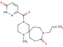 9-allyl-1-methyl-4-[(6-oxo-1,6-dihydro-3-pyridazinyl)carbonyl]-1,4,9-triazaspiro[5.6]dodecan-10-one