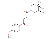 4-[(3S*,4R*)-3,4-dihydroxy-4-methylpiperidin-1-yl]-1-(4-methoxyphenyl)-4-oxobutan-1-one