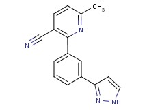 6-methyl-2-[3-(1H-pyrazol-3-yl)phenyl]nicotinonitrile