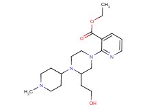 ethyl 2-[3-(2-hydroxyethyl)-4-(1-methyl-4-piperidinyl)-1-piperazinyl]nicotinate