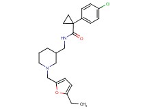 1-(4-chlorophenyl)-N-({1-[(5-ethyl-2-furyl)methyl]-3-piperidinyl}methyl)cyclopropanecarboxamide