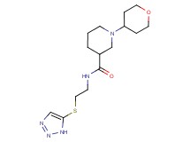 1-(tetrahydro-2H-pyran-4-yl)-N-[2-(1H-1,2,3-triazol-5-ylthio)ethyl]-3-piperidinecarboxamide