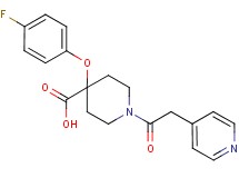 4-(4-fluorophenoxy)-1-(pyridin-4-ylacetyl)piperidine-4-carboxylic acid