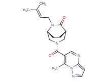 (1S*,5R*)-6-(3-methyl-2-buten-1-yl)-3-[(7-methylpyrazolo[1,5-a]pyrimidin-6-yl)carbonyl]-3,6-diazabicyclo[3.2.2]nonan-7-one