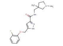 N-[(1,3-dimethylpyrrolidin-3-yl)methyl]-5-[(2-fluorophenoxy)methyl]-1H-pyrazole-3-carboxamide