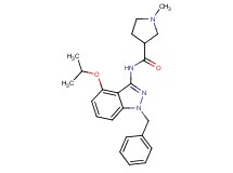 N-(1-benzyl-4-isopropoxy-1H-indazol-3-yl)-1-methylpyrrolidine-3-carboxamide