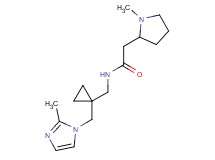 N-({1-[(2-methyl-1H-imidazol-1-yl)methyl]cyclopropyl}methyl)-2-(1-methylpyrrolidin-2-yl)acetamide