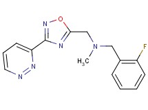 (2-fluorobenzyl)methyl{[3-(3-pyridazinyl)-1,2,4-oxadiazol-5-yl]methyl}amine