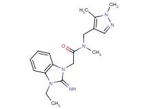 N-[(1,5-dimethyl-1H-pyrazol-4-yl)methyl]-2-(3-ethyl-2-imino-2,3-dihydro-1H-benzimidazol-1-yl)-N-methylacetamide