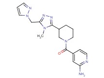 4-({3-[4-methyl-5-(1H-pyrazol-1-ylmethyl)-4H-1,2,4-triazol-3-yl]piperidin-1-yl}carbonyl)pyridin-2-amine