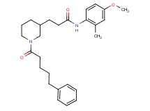 N-(4-methoxy-2-methylphenyl)-3-[1-(5-phenylpentanoyl)-3-piperidinyl]propanamide