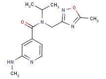 N-isopropyl-2-(methylamino)-N-[(5-methyl-1,2,4-oxadiazol-3-yl)methyl]isonicotinamide