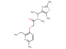 N-[1-(2,5-dimethyl-1,3-thiazol-4-yl)ethyl]-2-[(2-ethyl-6-methyl-3-pyridinyl)oxy]-N-methylacetamide