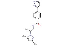 N-[2-(3,5-dimethyl-1H-pyrazol-1-yl)propyl]-4-(1H-pyrazol-3-yl)benzamide