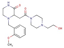 3-{2-[4-(2-hydroxyethyl)-1-piperazinyl]-2-oxoethyl}-4-(2-methoxybenzyl)-2-piperazinone