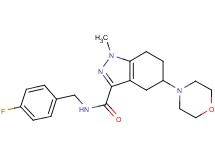 N-(4-fluorobenzyl)-1-methyl-5-(4-morpholinyl)-4,5,6,7-tetrahydro-1H-indazole-3-carboxamide