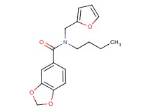 N-butyl-N-(2-furylmethyl)-1,3-benzodioxole-5-carboxamide
