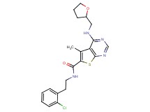 N-[2-(2-chlorophenyl)ethyl]-5-methyl-4-[(tetrahydro-2-furanylmethyl)amino]thieno[2,3-d]pyrimidine-6-carboxamide