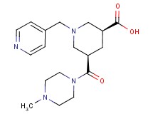 (3S*,5R*)-5-[(4-methyl-1-piperazinyl)carbonyl]-1-(4-pyridinylmethyl)-3-piperidinecarboxylic acid