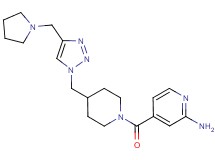 4-[(4-{[4-(pyrrolidin-1-ylmethyl)-1H-1,2,3-triazol-1-yl]methyl}piperidin-1-yl)carbonyl]pyridin-2-amine
