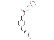 3-{1-[(2-methyl-1,3-thiazol-5-yl)methyl]-4-piperidinyl}-N-(tetrahydro-2-furanylmethyl)propanamide