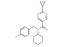 N-cyclohexyl-2-cyclopropyl-N-(4-fluorobenzyl)pyrimidine-5-carboxamide