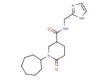 1-cycloheptyl-N-(1H-imidazol-2-ylmethyl)-6-oxo-3-piperidinecarboxamide