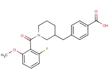 4-{[1-(2-fluoro-6-methoxybenzoyl)-3-piperidinyl]methyl}benzoic acid