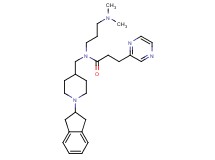 N-{[1-(2,3-dihydro-1H-inden-2-yl)-4-piperidinyl]methyl}-N-[3-(dimethylamino)propyl]-3-(2-pyrazinyl)propanamide