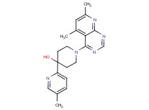1-(5,7-dimethylpyrido[2,3-d]pyrimidin-4-yl)-4-(5-methylpyridin-2-yl)piperidin-4-ol