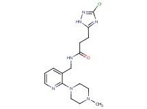 3-(3-chloro-1H-1,2,4-triazol-5-yl)-N-{[2-(4-methylpiperazin-1-yl)pyridin-3-yl]methyl}propanamide