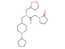 N-[(1-cyclopentyl-4-piperidinyl)methyl]-2-(2-oxo-1-pyrrolidinyl)-N-(tetrahydro-2-furanylmethyl)acetamide