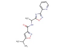 5-isopropyl-N-[1-(3-pyridin-2-yl-1,2,4-oxadiazol-5-yl)ethyl]isoxazole-3-carboxamide
