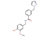 N-(4-hydroxy-3-methoxybenzyl)-3-(1H-pyrazol-1-ylmethyl)benzamide