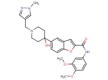 N-(3,4-dimethoxyphenyl)-5-{4-hydroxy-1-[(1-methyl-1H-pyrazol-4-yl)methyl]-4-piperidinyl}-1-benzofuran-2-carboxamide