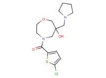 4-[(5-chloro-2-thienyl)carbonyl]-6-(pyrrolidin-1-ylmethyl)-1,4-oxazepan-6-ol