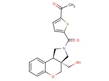 1-(5-{[(3aS*,9bS*)-3a-(hydroxymethyl)-1,3a,4,9b-tetrahydrochromeno[3,4-c]pyrrol-2(3H)-yl]carbonyl}-2-thienyl)ethanone