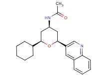 N-[(2R*,4R*,6S*)-2-cyclohexyl-6-quinolin-3-yltetrahydro-2H-pyran-4-yl]acetamide