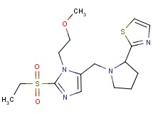 2-(1-{[2-(ethylsulfonyl)-1-(2-methoxyethyl)-1H-imidazol-5-yl]methyl}-2-pyrrolidinyl)-1,3-thiazole