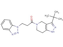 1-[3-(3-tert-butyl-1,4,6,7-tetrahydro-5H-pyrazolo[4,3-c]pyridin-5-yl)-3-oxopropyl]-1H-1,2,3-benzotriazole