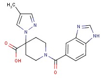 1-(1H-benzimidazol-5-ylcarbonyl)-4-(4-methyl-1H-pyrazol-1-yl)piperidine-4-carboxylic acid