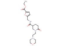 ethyl 5-{[({1-[2-(4-morpholinyl)ethyl]-6-oxo-3-piperidinyl}carbonyl)amino]methyl}-2-furoate