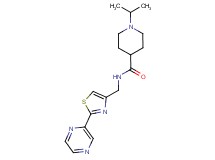 1-isopropyl-N-[(2-pyrazin-2-yl-1,3-thiazol-4-yl)methyl]piperidine-4-carboxamide