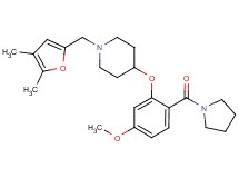 1-[(4,5-dimethyl-2-furyl)methyl]-4-[5-methoxy-2-(1-pyrrolidinylcarbonyl)phenoxy]piperidine