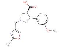 (3S*,4R*)-4-(3-methoxyphenyl)-1-[(2-methyl-1,3-oxazol-4-yl)methyl]pyrrolidine-3-carboxylic acid